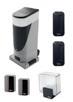 Комплект привода SLH400BDKCE для откатных ворот массой до 400 кг. приемник, фотодатчики, сигнальная лампа, пульты 2шт.