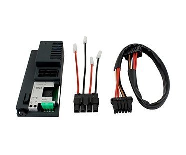 Плата Nice PS524 для подключения двух аккумуляторных батарей B12-B.4310 (12В,7АЧ, Батареи в комплект не входят) к приводам откатных ворот RUN400HS и RUN1200HS